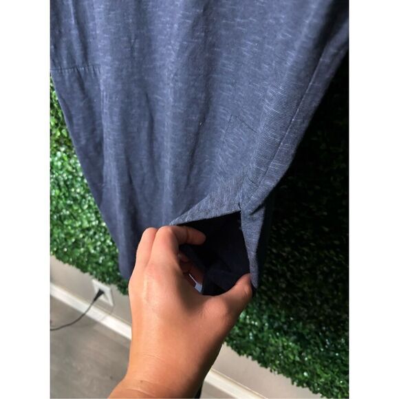 Toad&Co Blue Pocket Organic Cotton Tencel Lyocell Dress Sz Medium - Picture 2 of 4